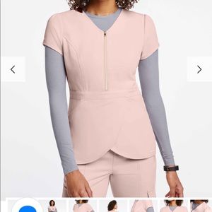 Jaanuu Signature Gold Zip Tulip Top